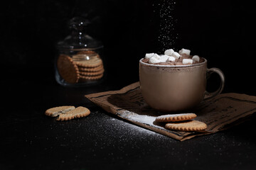cup of coffee with chocolate