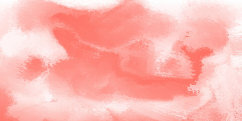 orange watercolor digital art painted paper texture background vector illustration. Orange watercolour painting soft textured on wet white paper background, Abstract orange watercolor illustration.