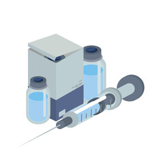 vaccine vials and box