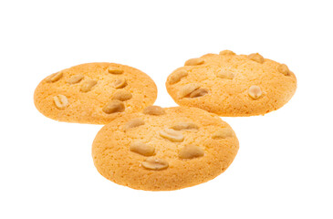 cookies with peanuts isolated