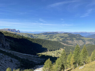 Obraz premium Beautiful area of Val Gardena in the Dolomites, Italy. 