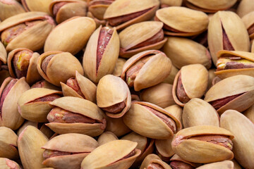 Close-up pistachios. food background. Snack Fresh Nuts.