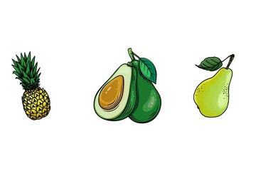 3d render illustration, amazing picture of fruit and vegetable
