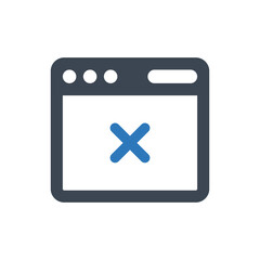 Browser cancel page icon