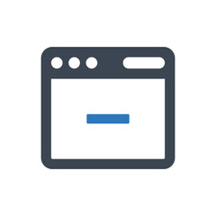 Obraz premium Browser remove page icon