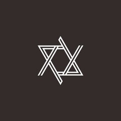 Modern hexagon letter a logo design vector