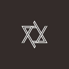 Modern hexagon letter a logo design vector