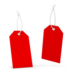 Blank paper price tag, clothing label