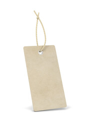 Blank paper price tag, clothing label