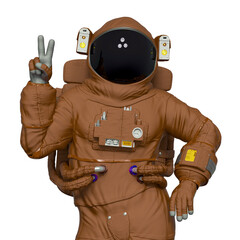 astronaut is sending some peace and love
