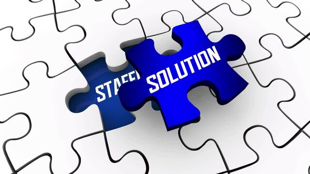 Staffing Solution Puzzle Solved Hire New Employees Jobs Open Positions Workers 3d Animation