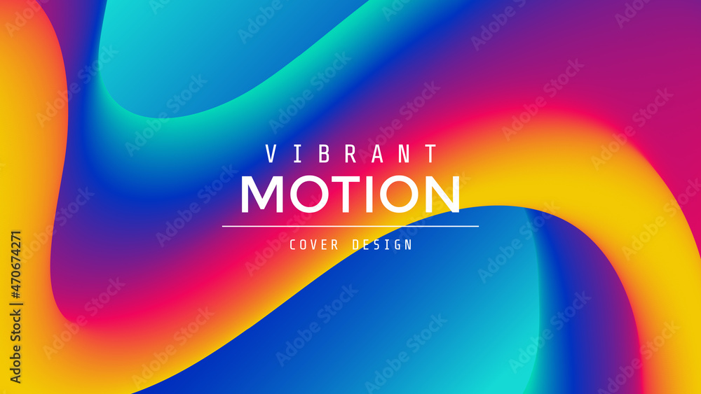 Wall mural abstract colorful wave flow background. gradient wavy shape. vector illustration.