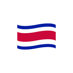 The flag for Costa Rica emoji vector
