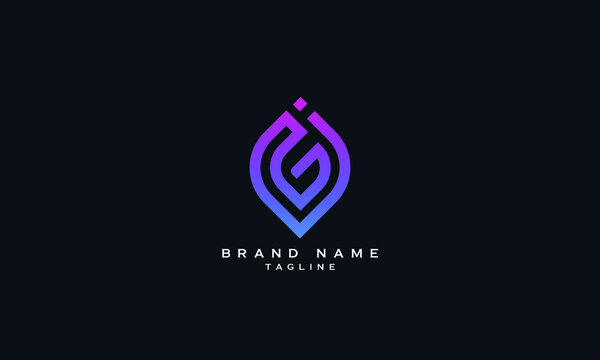 GJ, JG, GI, IG, GJI, IJG, IGJAbstract initial monogram letter alphabet logo design