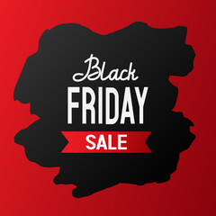 Black friday sale banner. Vector illustration.