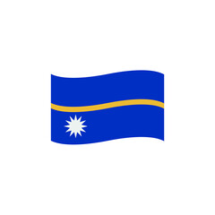 Flag of Nauru emoji vector