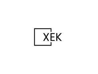 Obraz premium XEK letter initial logo design vector illustration