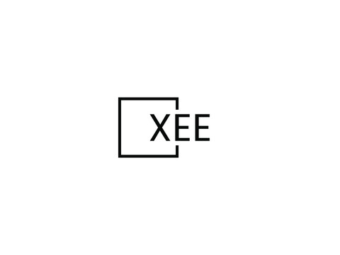 XEE letter initial logo design vector illustration