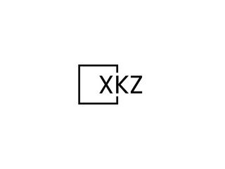 XKZ letter initial logo design vector illustration