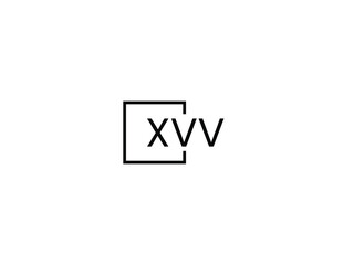 XVV letter initial logo design vector illustration