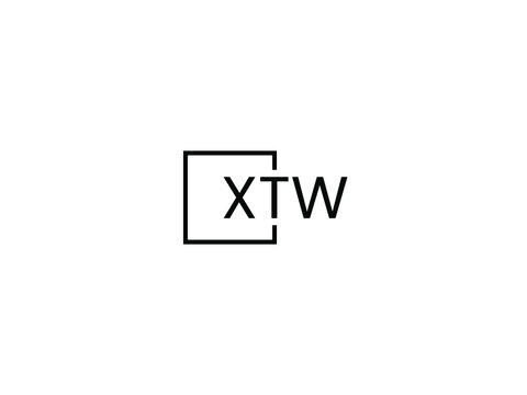 XTW letter initial logo design vector illustration