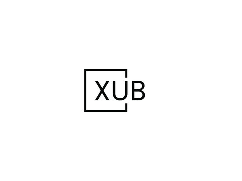XUB letter initial logo design vector illustration