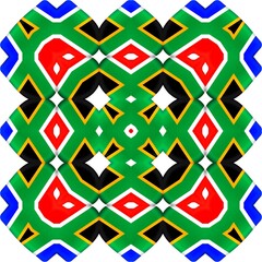 Abstract geometric pattern with colors of South Africa flag. Good for Heritage Day,  Freedom Day, The Day of Reconciliation and other public holidays in South Africa.