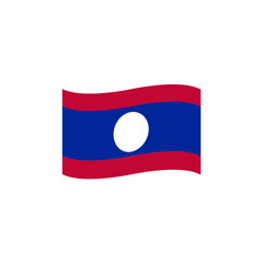 Flag of Laos emoji vector