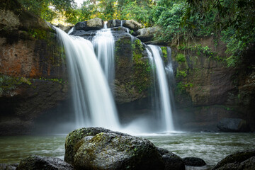 Fototapeta na wymiar Waterfall in Khao Yai national park.Thailand