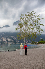 an elderly couple on Lake Garda 