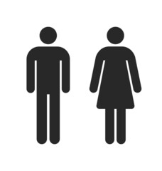 classic restroom toilet symbols silhouettes