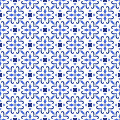 Azulejos portuguese traditional ornamental tile