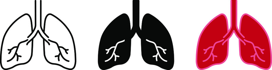 Lung transplant icon - obrazy, fototapety, plakaty