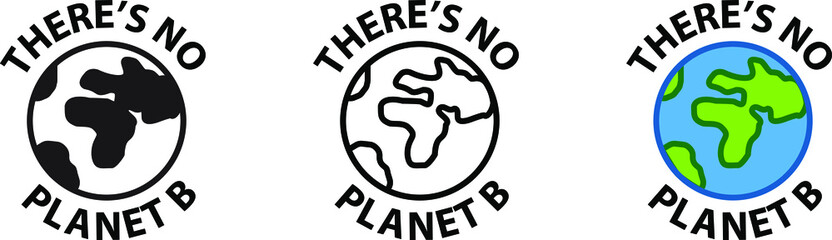 there is no planet B, climate change icon , vector illustration