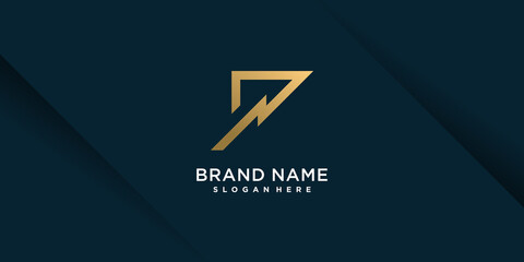 Logo icon with number seven with creative concept Premium Vector part 10