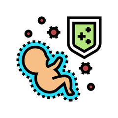 innate immunity color icon vector. innate immunity sign. isolated symbol illustration - obrazy, fototapety, plakaty