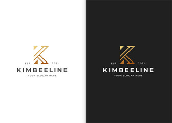 Letter K luxury logo design template