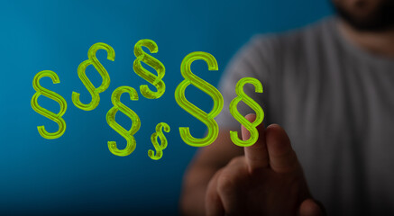 Fototapeta premium Viele Paragraphenzeichen.