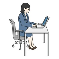 PCを操作するビジネスパーソン