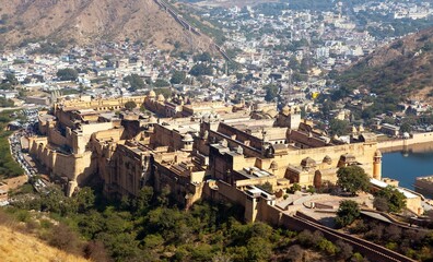 Amber fort and palace near Jaipur town Rajasthan India