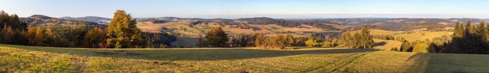 autumn view from bohemian and moravian highland