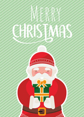 christmas santa with gift