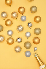 Splashing Champagne Wine From Bottle