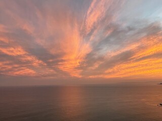 Obraz premium 伊良湖岬の夕焼け