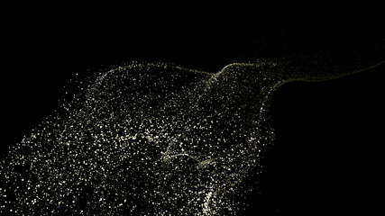 Abstract glowing particles