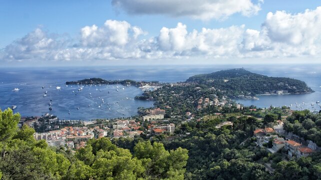 Cote d'Azur, France, September 2010, view of Nice from a height, panorama of the city