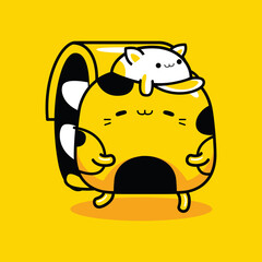 cute cat character adventurer profession