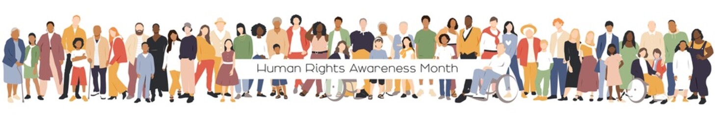Fototapeta na wymiar Human Rights Awareness Month banner.