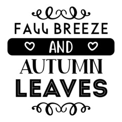 Fall breeze and autumn leaves SVG