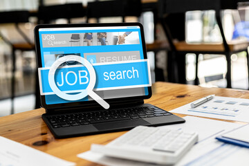 The screen shows the job search, job recruitment website that is a collection of jobs from...